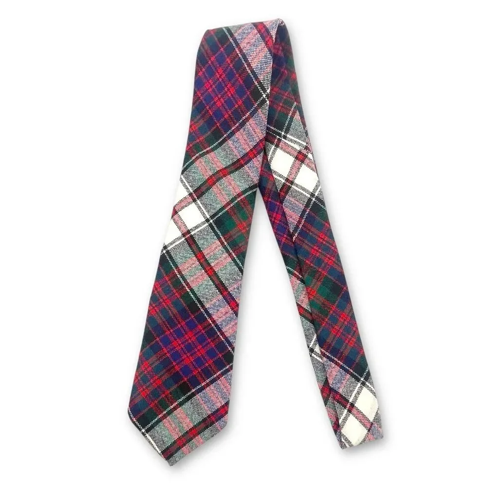 MacDonald Tartan Neck Tie 100% Wool Scottish Family Clan Men’s Plaid Necktie